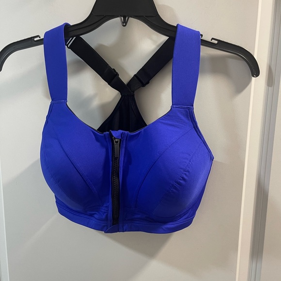 Lane Bryant Other - Livi Women's Blue Zip-Front Sports Bra Size 36 DD